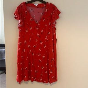 Red summer dress
